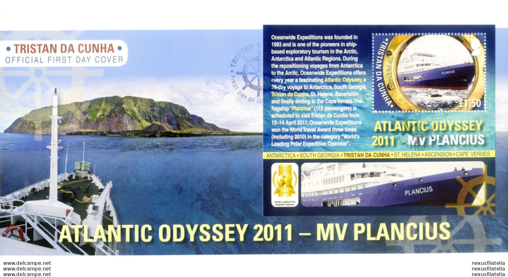 7 FDC Anno 2011. - Tristan Da Cunha