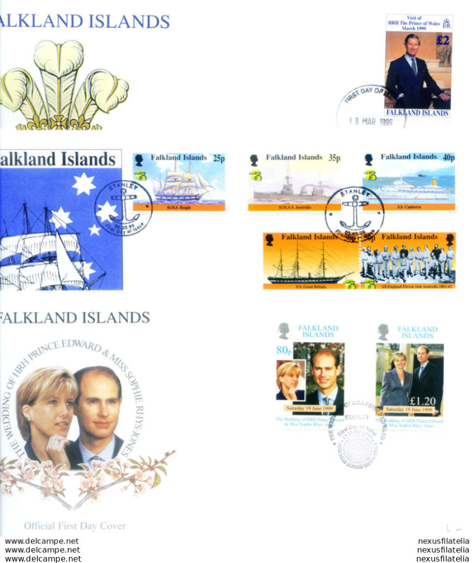 31 FDC Anni 1991-1999. - Falkland Islands