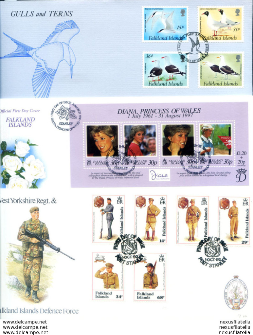 31 FDC anni 1991-1999.