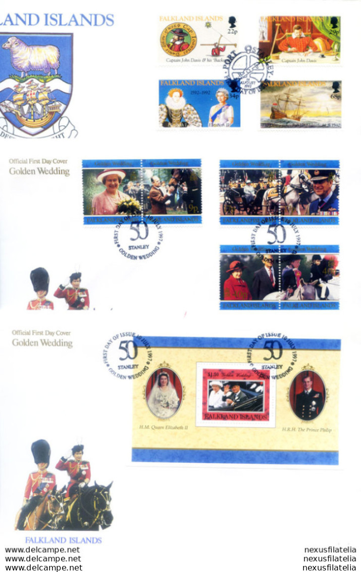 31 FDC anni 1991-1999.