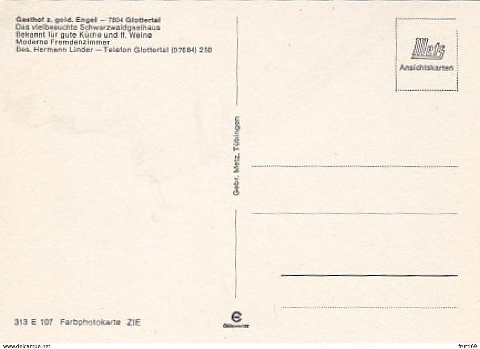 AK 207543 GERMANY - Glottertal / Schwarzwald - Gasthof Z. Gold. Engel - Glottertal