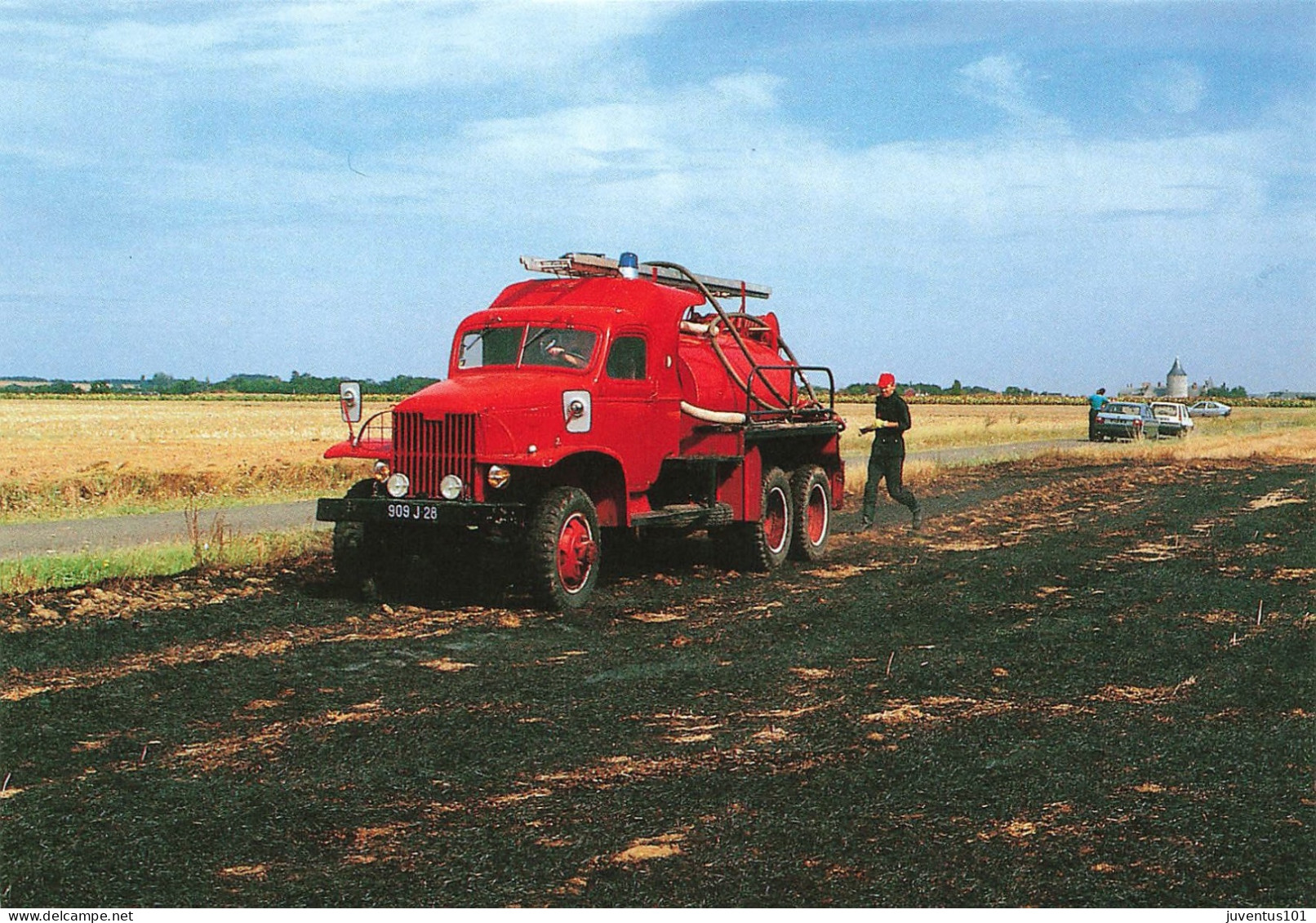 CPSM Pompiers-Camion Citerne Feux De Forêt-La Chapelle Du Noyer-Bernard Gournay   L2723 - Firemen