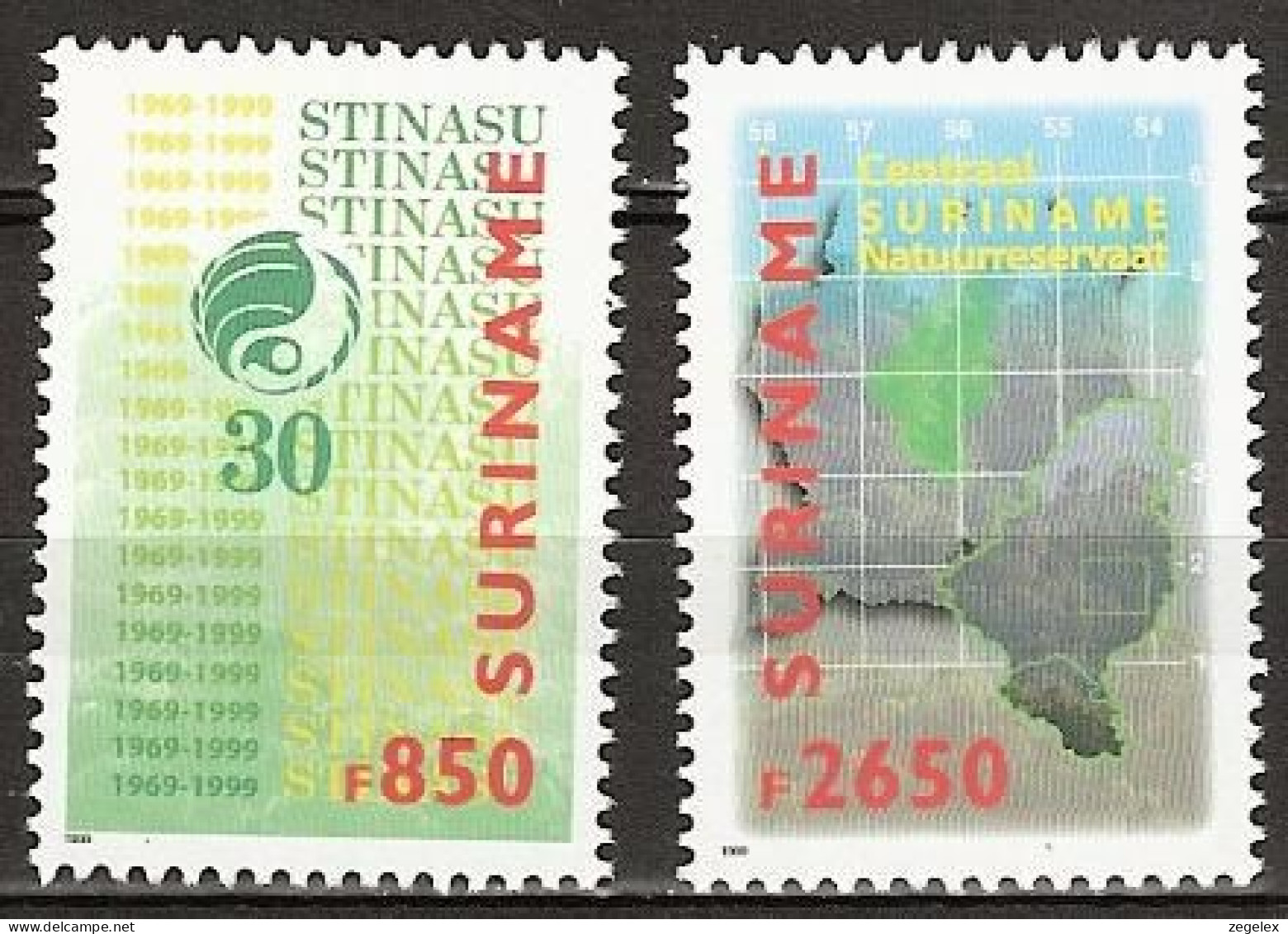 Suriname 1999 Stinasu, Natuurbescherming, Nature Conservation MNH/**/Postfris  - Surinam