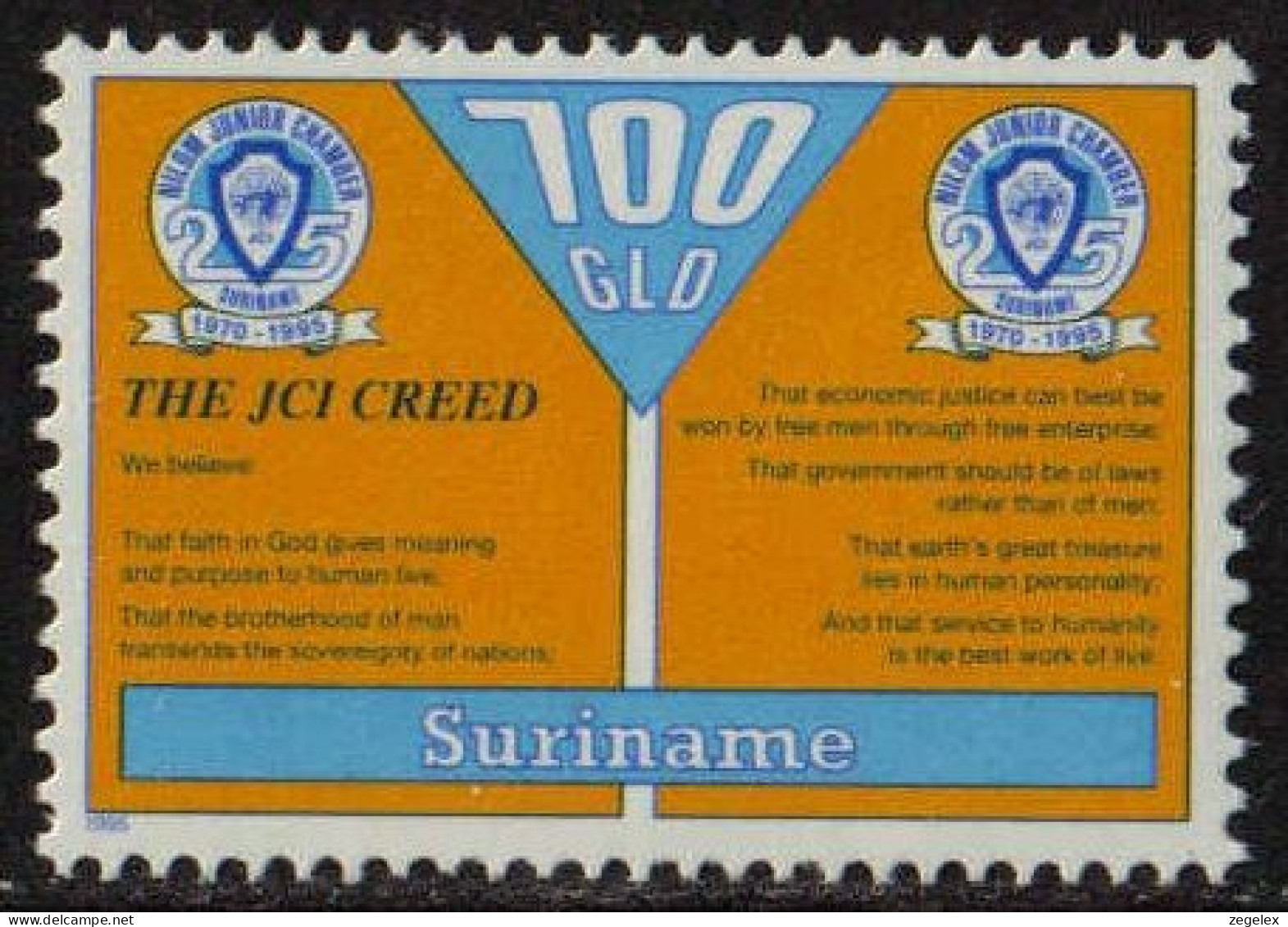 Suriname 1995 25 Year Nilomn Junior Chamber MNH**/postfris - Surinam