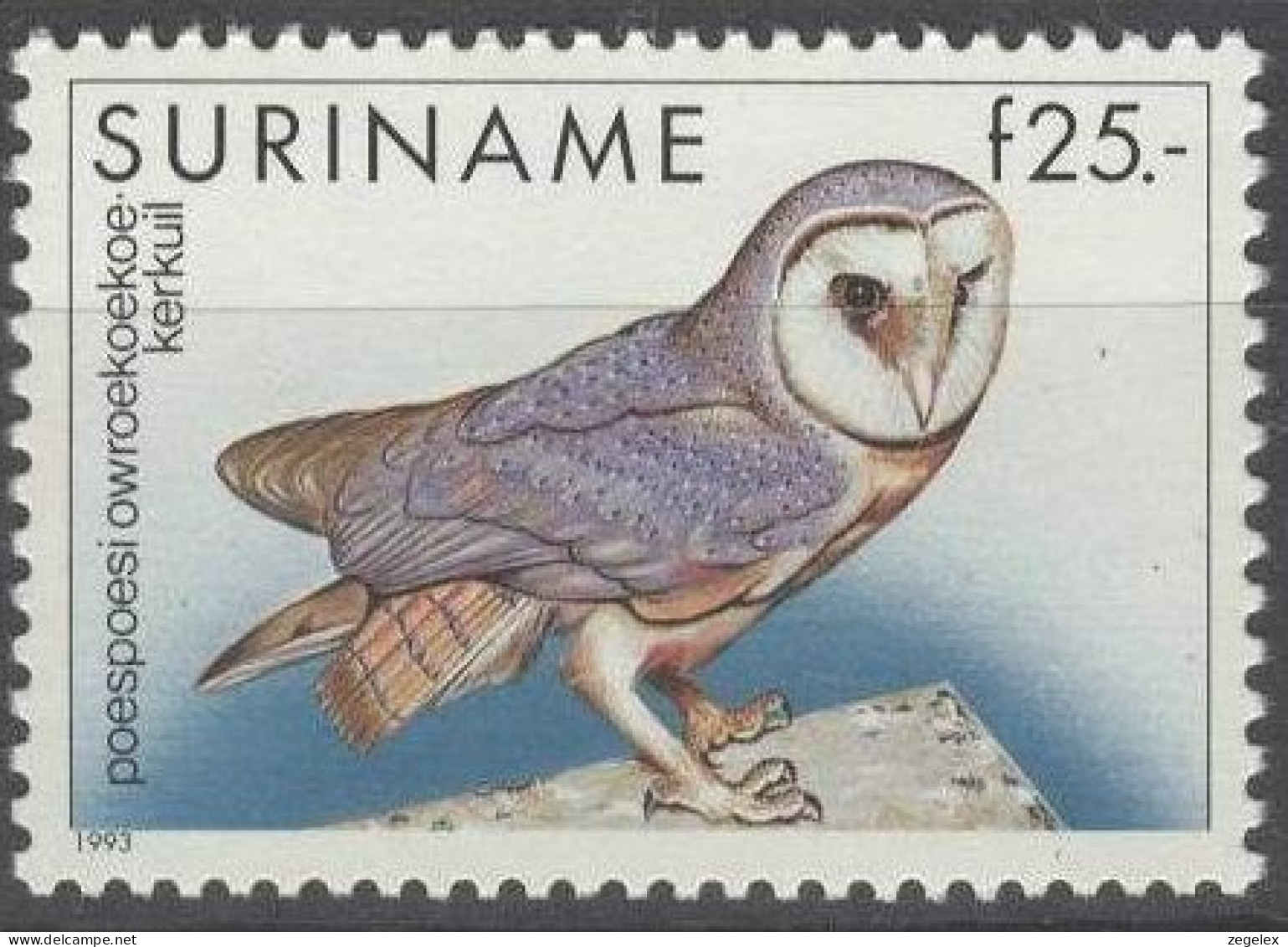 Suriname 1993 Bird, Owl, Uil, Mi 1629 MNH ** - Surinam