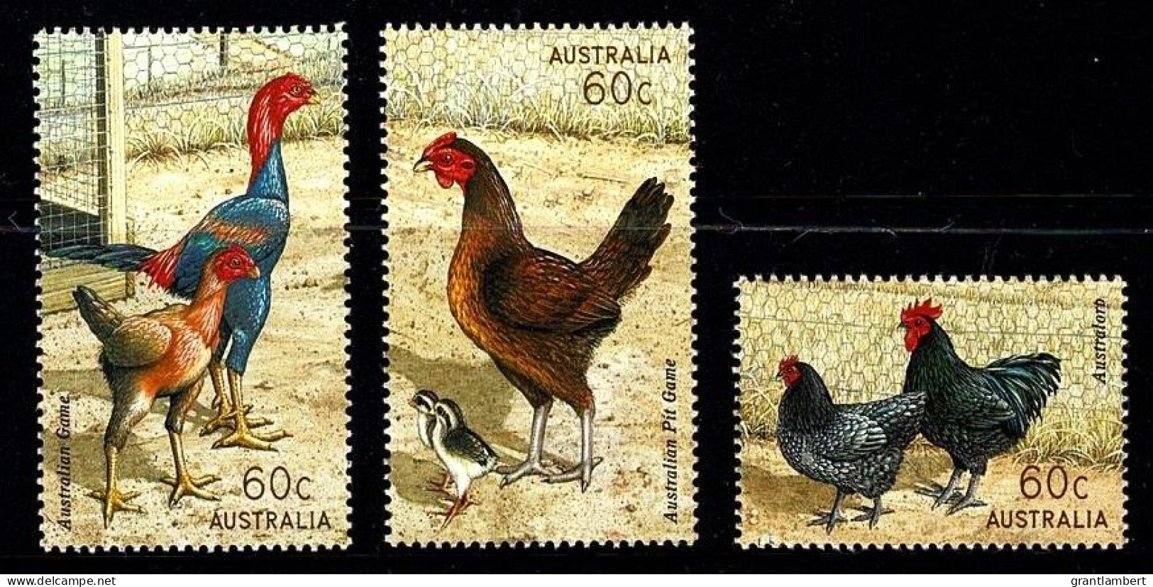 Australia 2013 Poultry Breeds  Set Of 3 MNH - Neufs