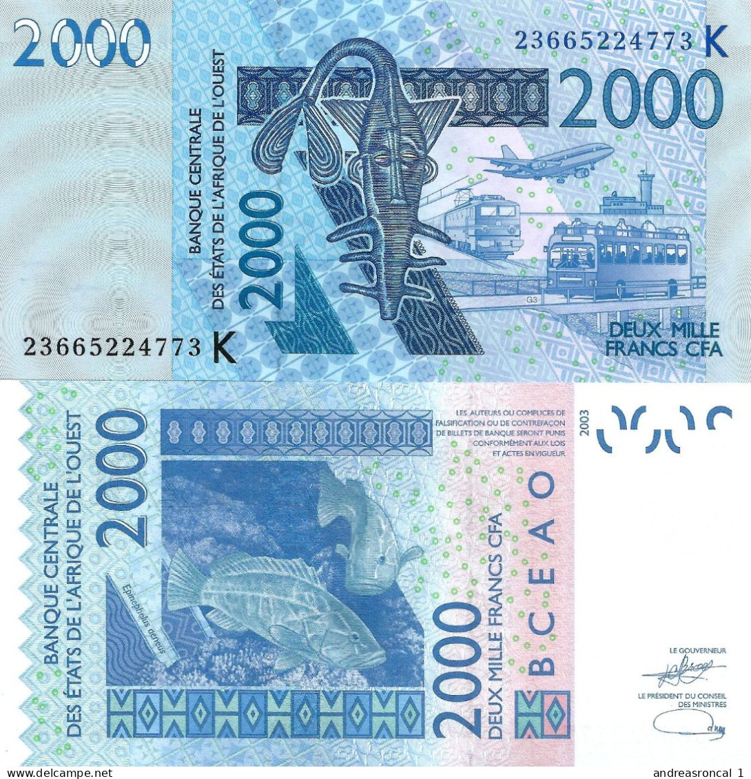 West Africa / UEMOA / Senegal 2000 Francs ND [2023] P-716Ku UNC - Senegal