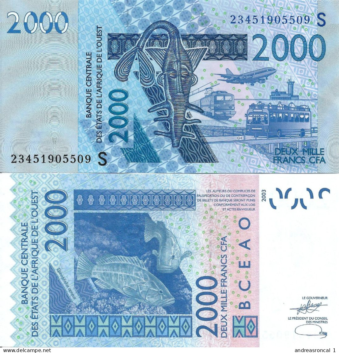 West Africa / UEMOA / Guinea-Bissau 2000 Francs 2023 P-916Su UNC (1-) - Guinea-Bissau