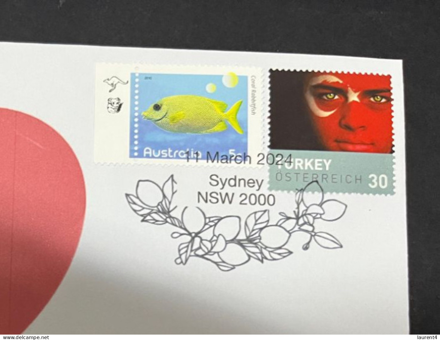 11-3-2024 (2 Y 43) COVID-19 4th Anniversary - Turkey (Türkiye) - 10 March 2024 (with Turkey Football Flag Stamp) - Médecine