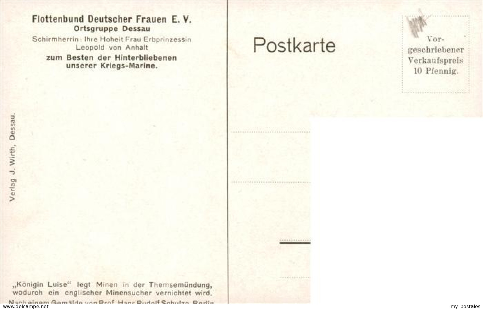 73923788 Dessau-Rosslau Kriegsflotte Flottenbund Deutscher Frauen Ortsgruppe Des - Dessau