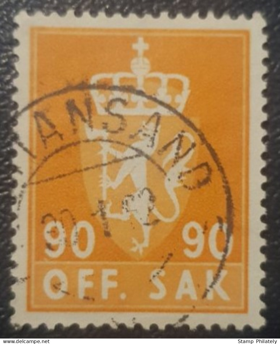 Norway 90 Classic Used Postmark Stamp - Dienstmarken