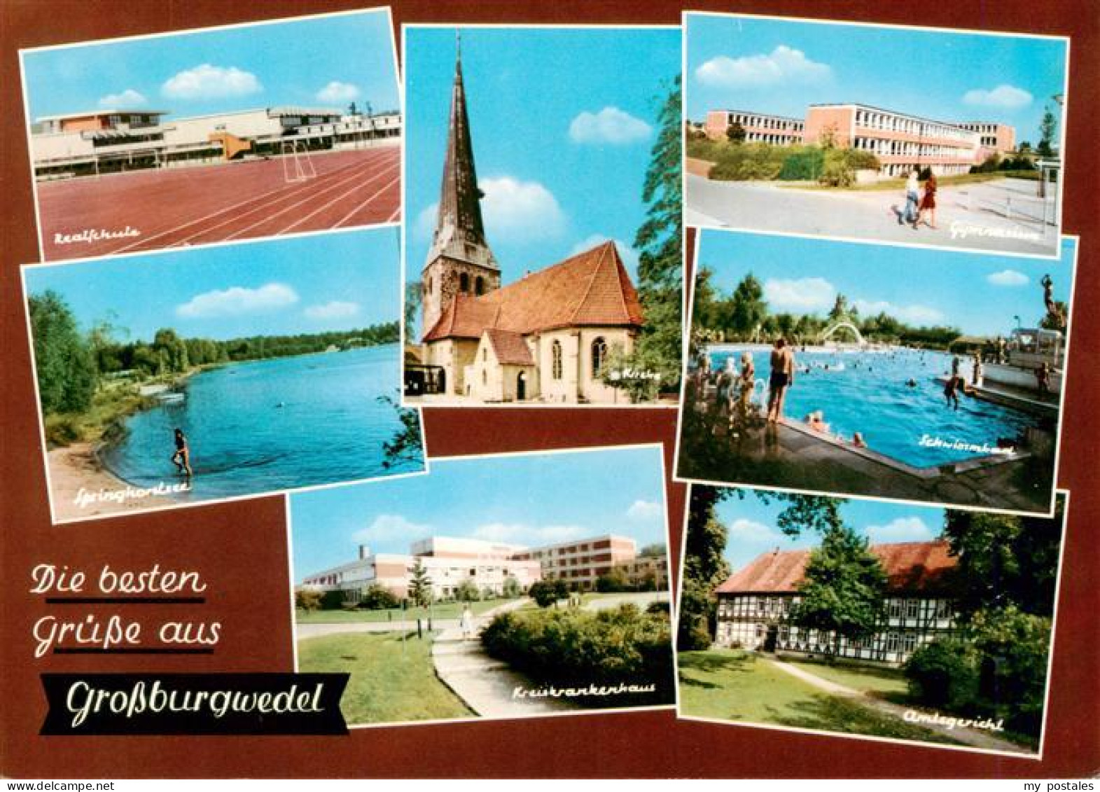 73923519 Grossburgwedel Realschule Springhorstsee KIrche Schwimmbad Kreiskranken - Burgwedel