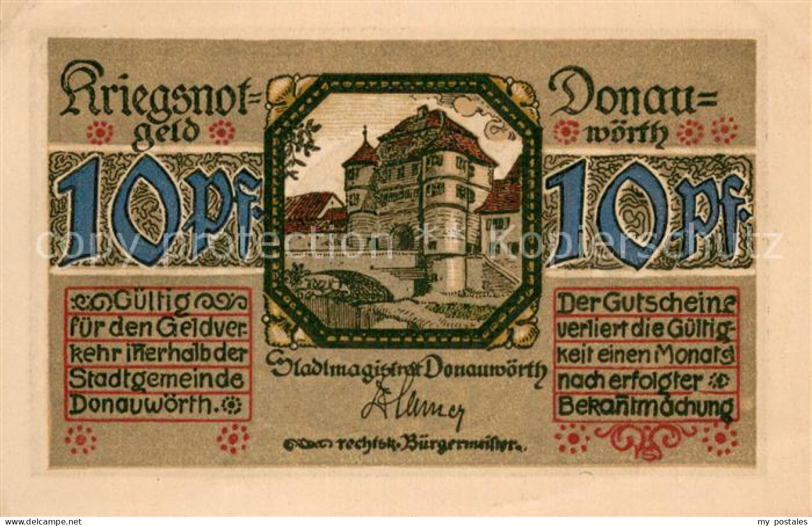 73776901 Donauwoerth 20 Pfennig Geldschein  Donauwoerth - Donauwoerth