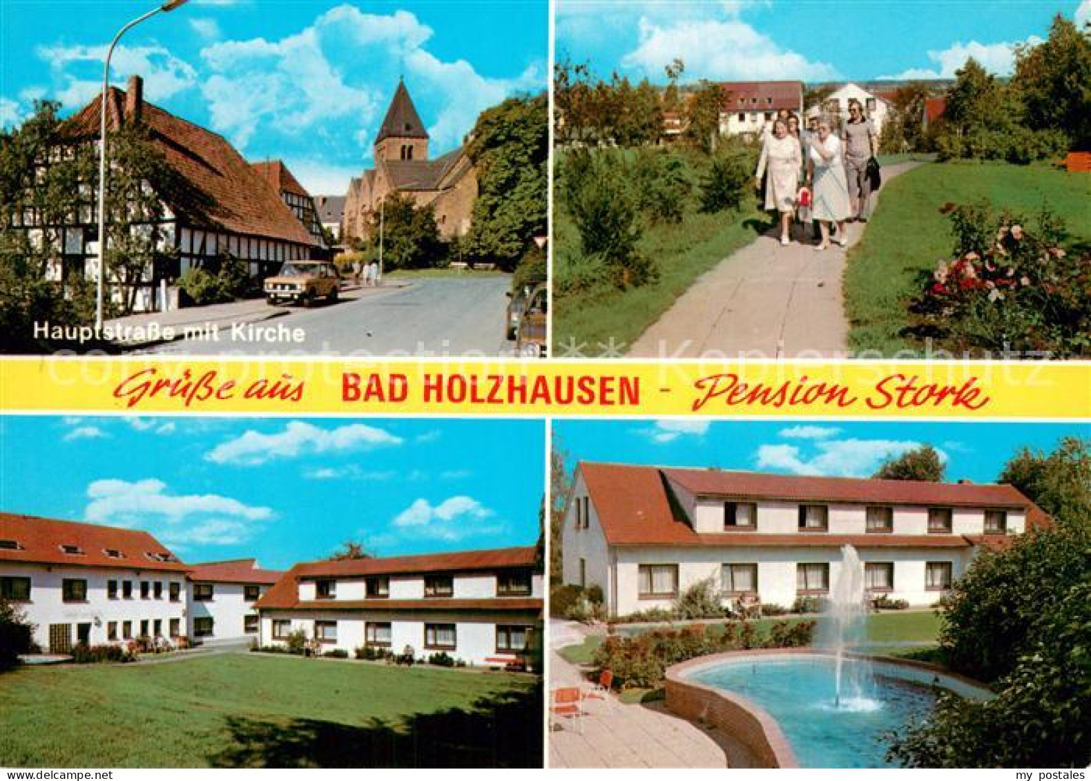 73776737 Bad Holzhausen Luebbecke Hauptstrasse Mit Kirche Park Pension Stork Bad - Getmold