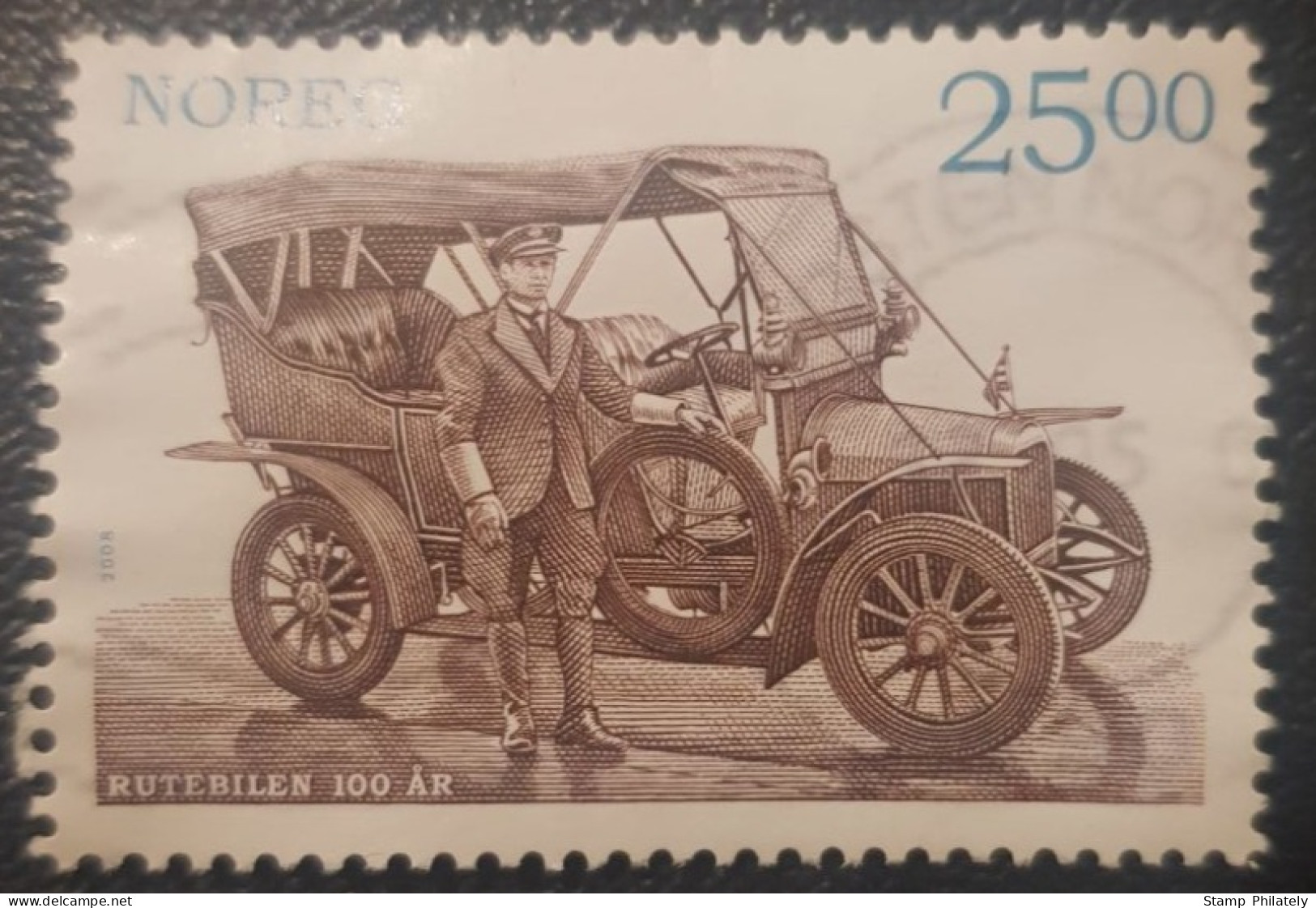 Norway 25Kr Used Stamp History Of Transportation - Oblitérés