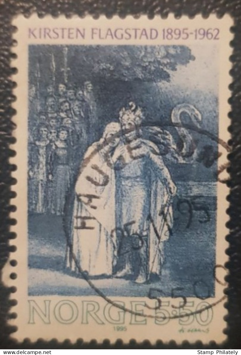 Norway 5.5Kr Used Postmark Stamp Haugesund Cancel Kirsten Flagstad - Oblitérés