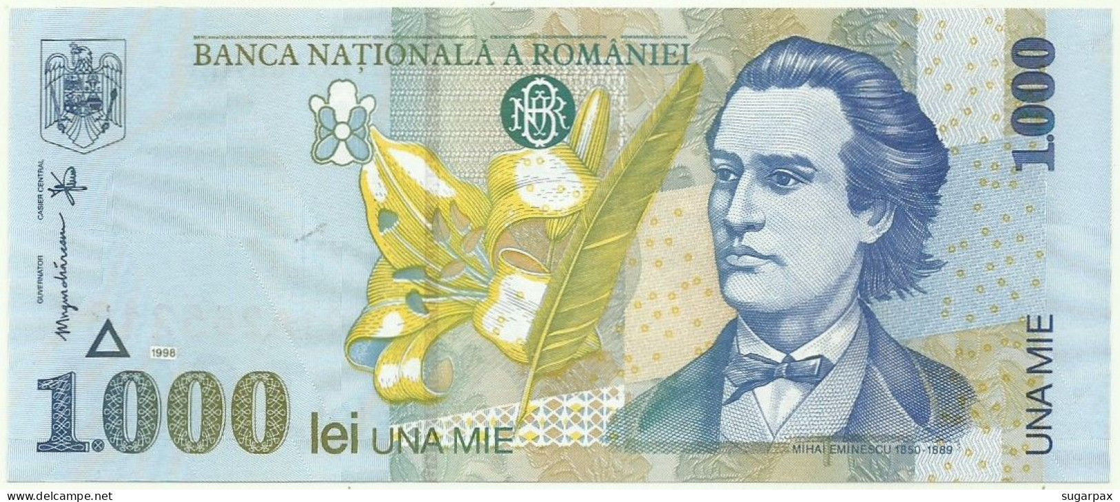 ROMANIA - 1.000 Lei - 1998 - Pick 106 - Unc. - Série 001A - Wmk: Small BNR - 1000 - Roemenië