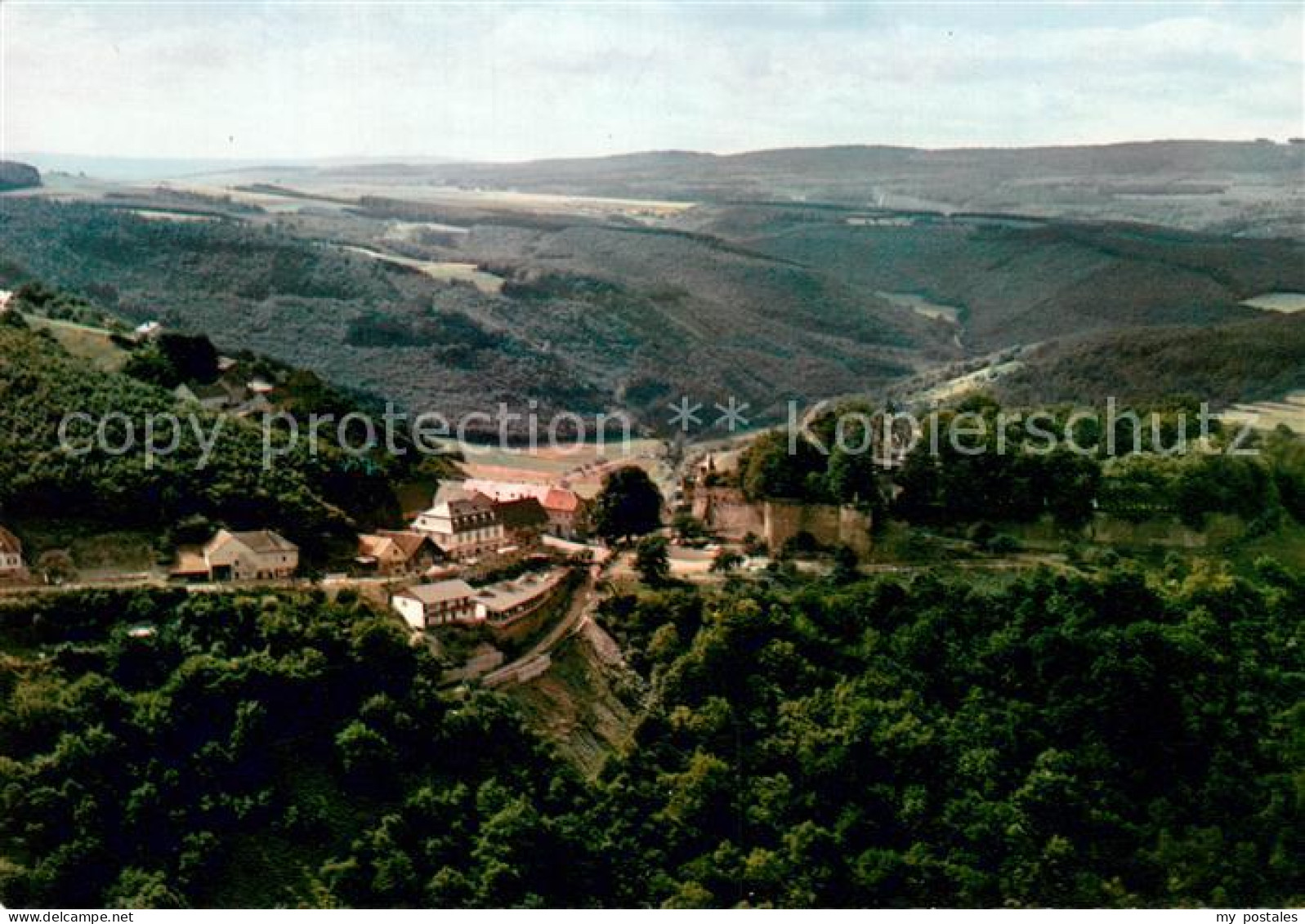 73687883 Kirn Nahe Gasthof Pension Zur Burg Schloss Dhaun Fliegeraufnahme Kirn N - Kirn