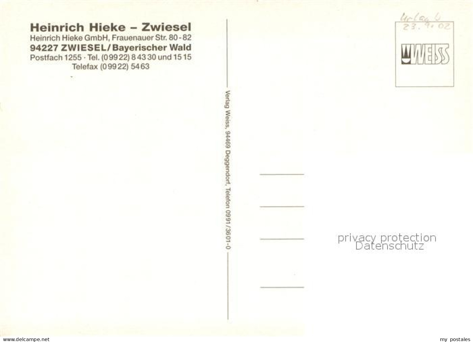 73687378 Zwiesel Niederbayern Baerwurzerei Hieke Destillierblase Ausschank Zwies - Zwiesel