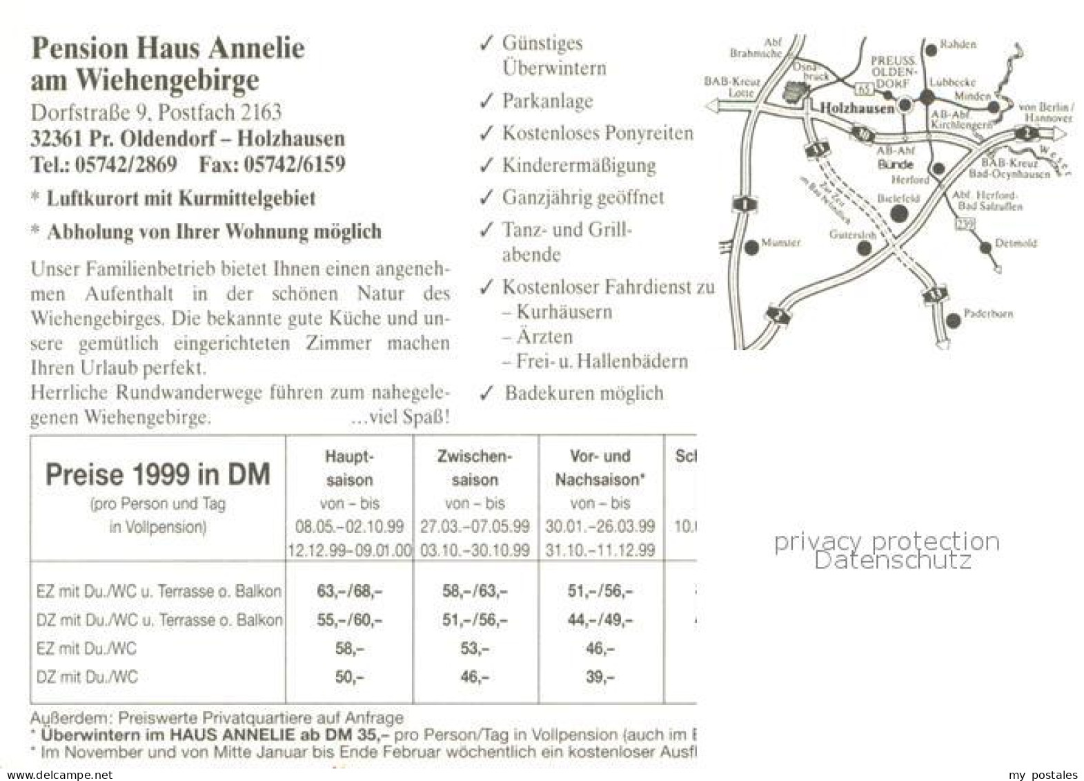 73687353 Bad Holzhausen Luebbecke Pension Haus Annelie Am Wiehengebirge Bad Holz - Getmold