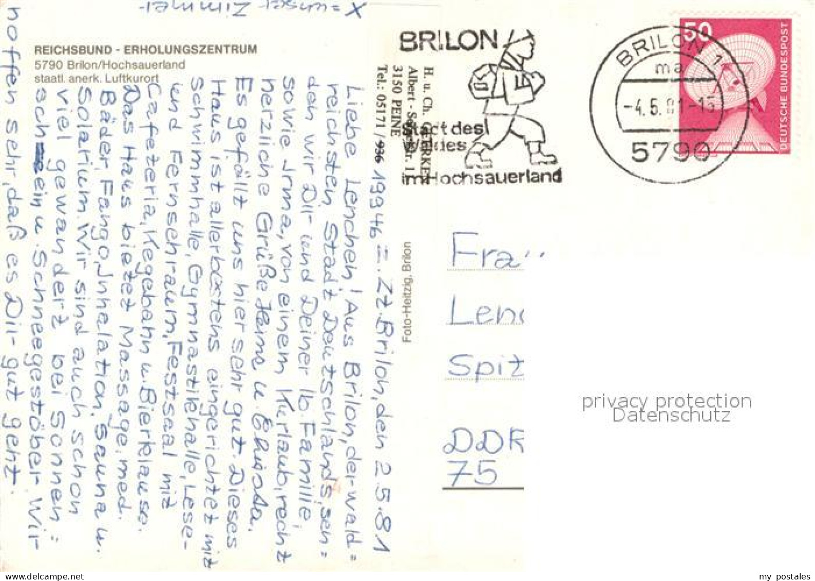 73687350 Brilon Reichsbund Erholungszentrum Ententeich Brilon - Brilon