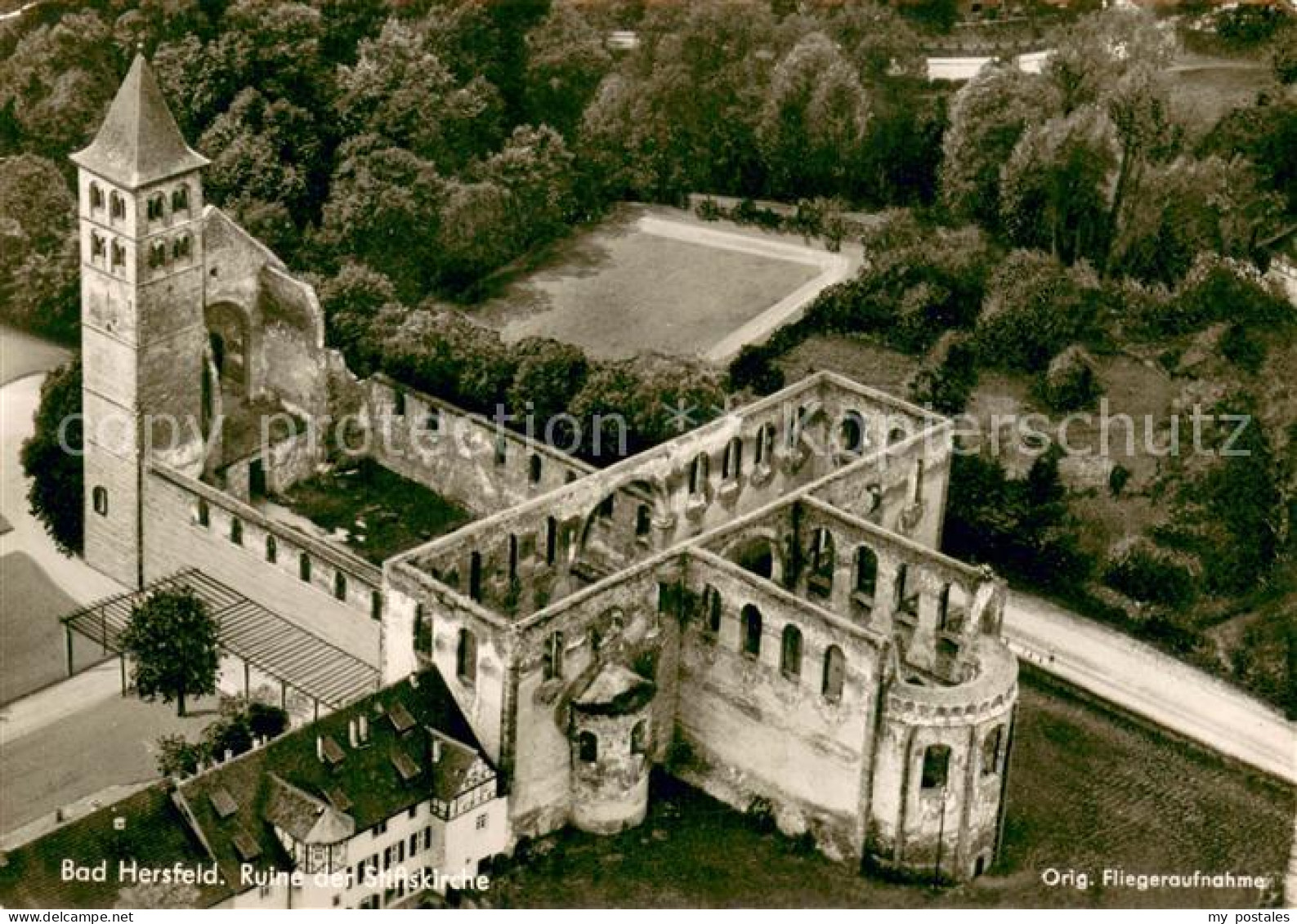 73687325 Bad Hersfeld Ruine Der Stiftskirche Fliegeraufnahme Bad Hersfeld - Bad Hersfeld