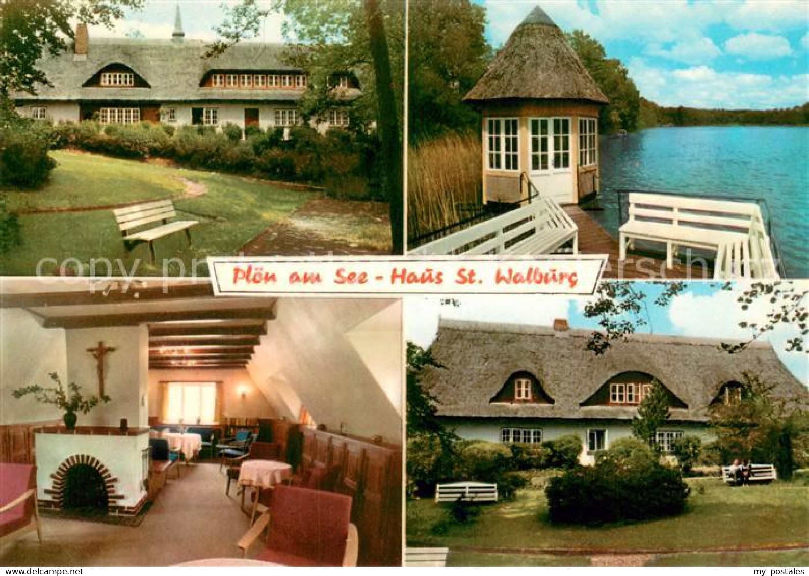 73687244 Ploen See Haus St. Walburg Gastraum Bootssteg Pavillon Seenlandschaft H - Ploen