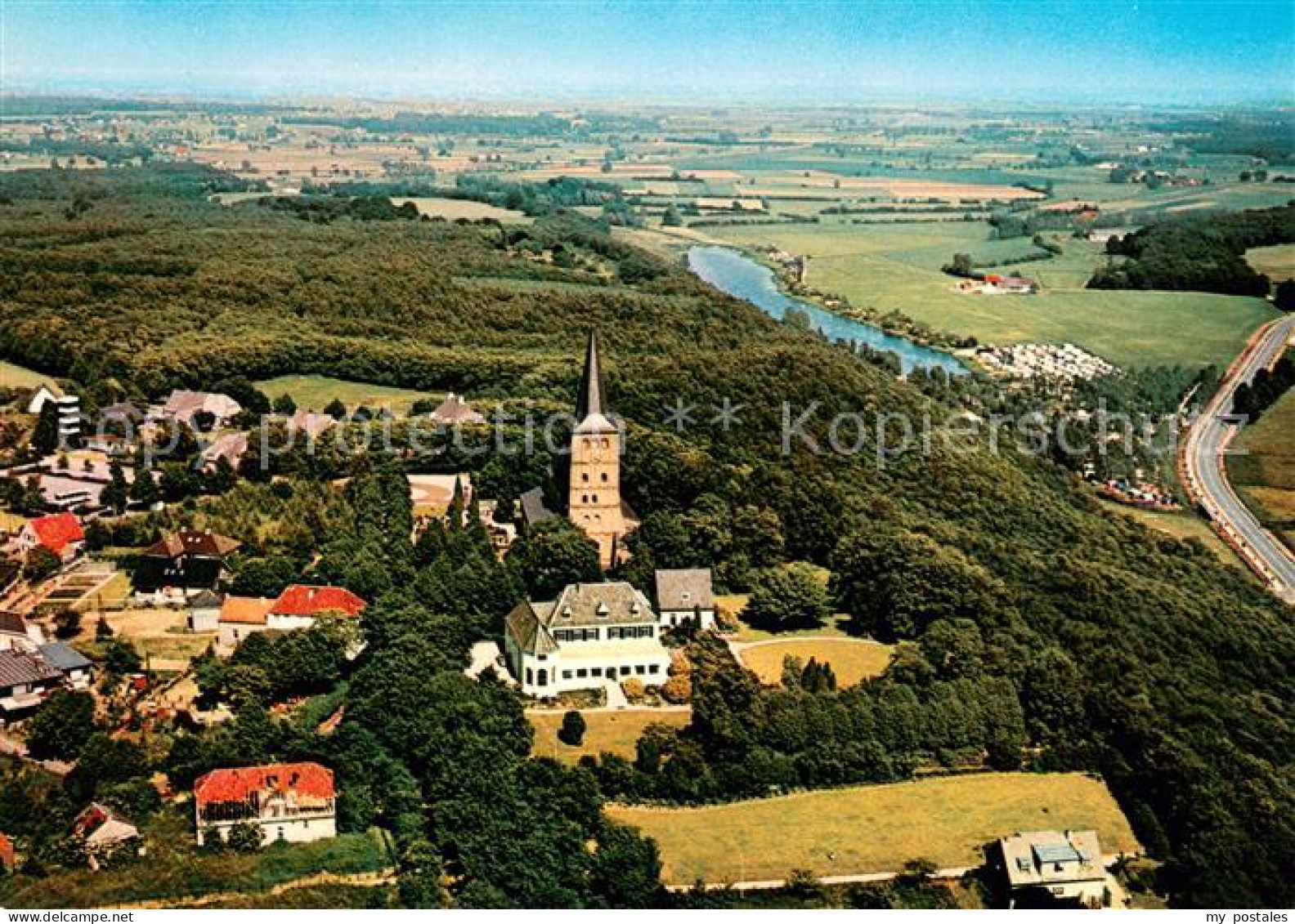 73684510 Hochelten Stiftskirche St. Vitus Mit Jesuitenheim Fliegeraufnahme Hoche - Emmerich