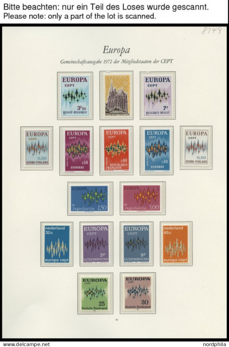 EUROPA UNION **, 1972, Sterne, Kompletter Jahrgang, Pracht, Mi. 198.- - Colecciones
