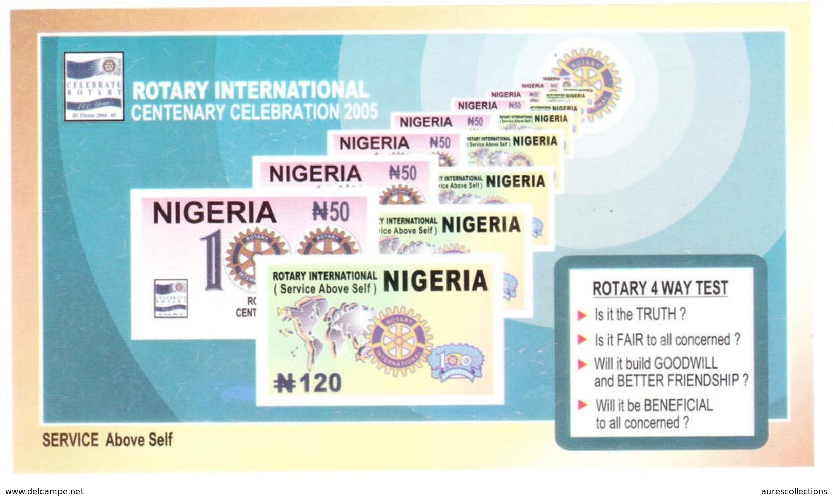 NIGERIA 2005 SHEET BLOC BLOCK - ROTARY - RARE MNH - Nigeria (1961-...)