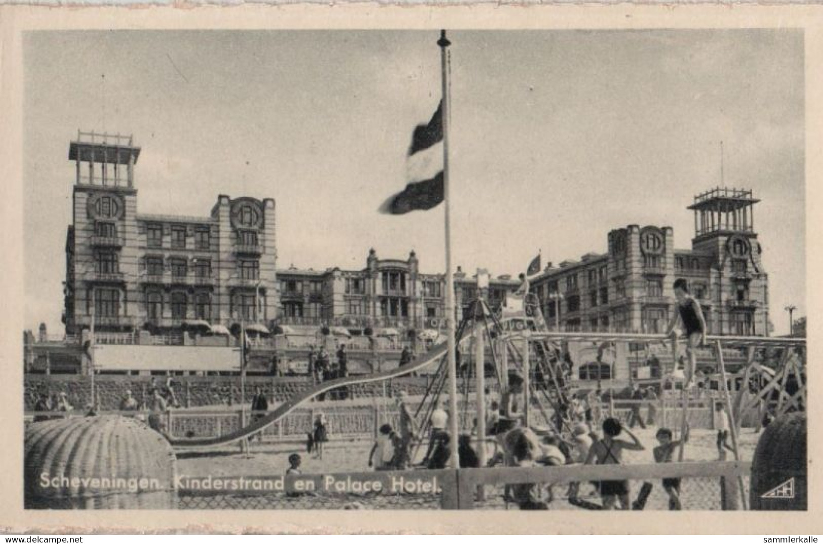 70873 - Niederlande - Den Haag, Scheveningen - Kinderstrand En Palace Hotel - Ca. 1960 - Scheveningen