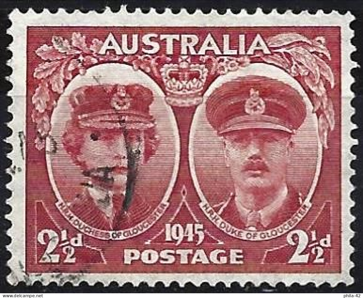 Australia 1945 - Mi 169 - YT 146 ( Duchess & Duke Of Gloucester ) - Usati