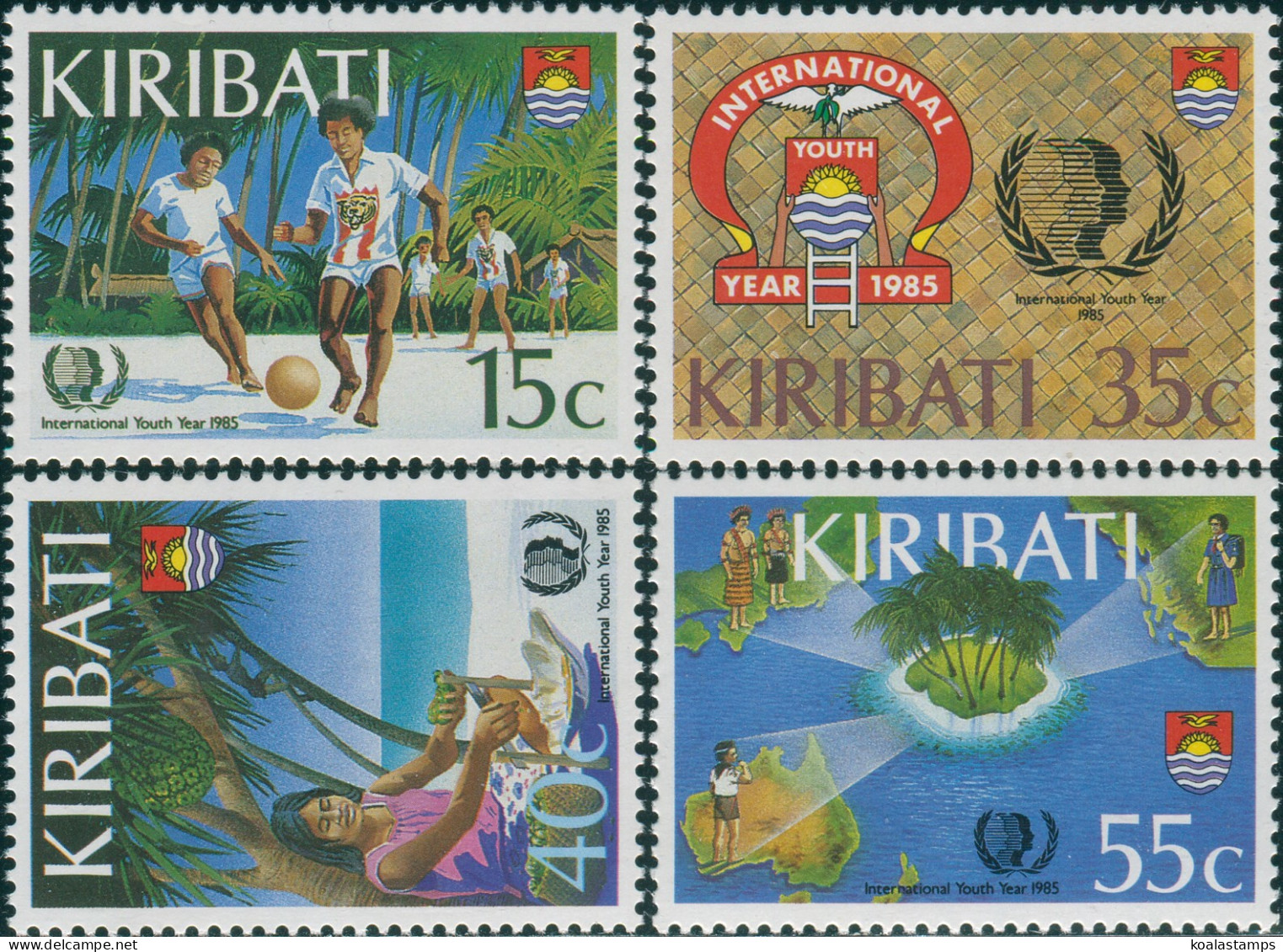 Kiribati 1985 SG241-244 Youth Year Set MNH - Kiribati (1979-...)