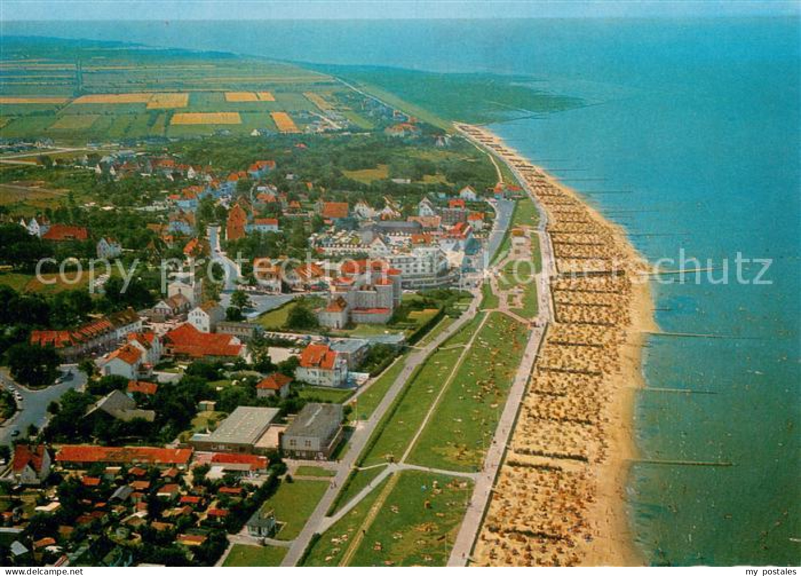 73683880 Cuxhaven Duhnen Nordseebad Fliegeraufnahme Mit Strand Cuxhaven Duhnen - Cuxhaven