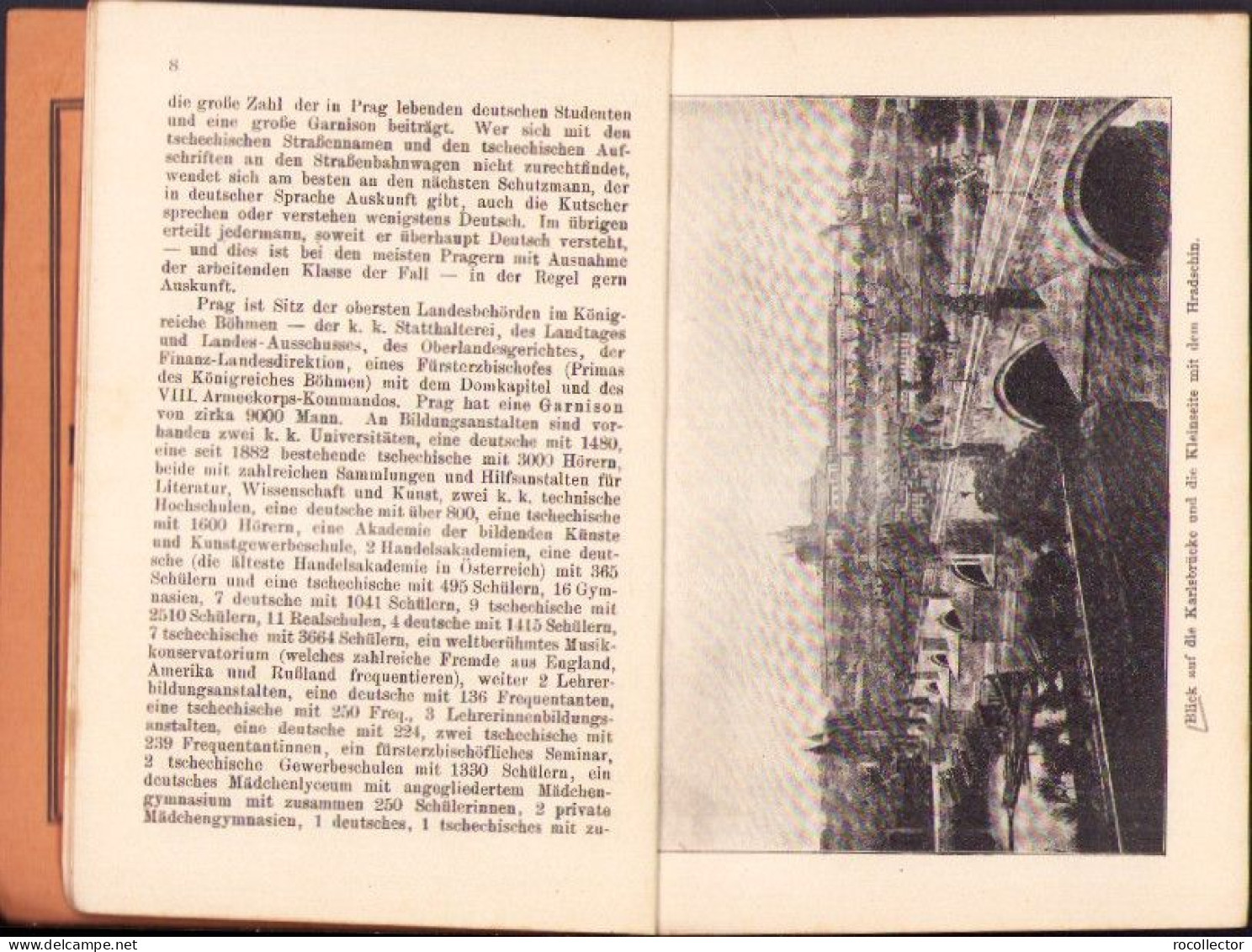 Illustrierter Führer durch die königliche Landeshauptstadt Prag und Umgebung von Leo Woerl C4286N