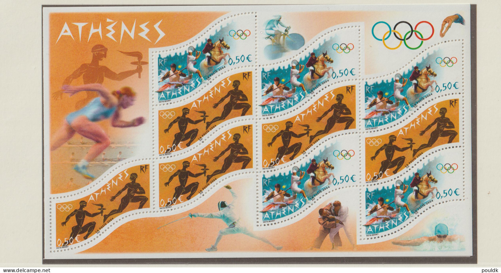 France 2004 Olympic Games Athens Souvenir Sheet MNH/**. Postal Weight Approx 99 Gramms. Please Read Sales Conditions - Zomer 2004: Athene