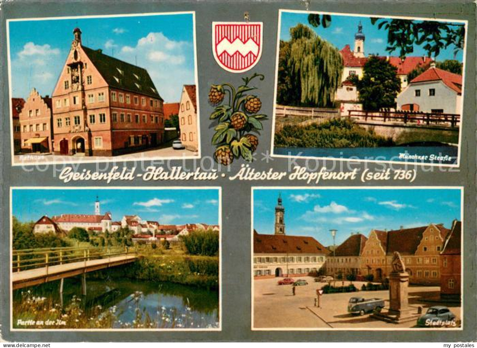 73681986 Hallertau Geisenfeld Rathaus Muenchner Strasse Partie An Der Ilm Stadtp - Geisenfeld