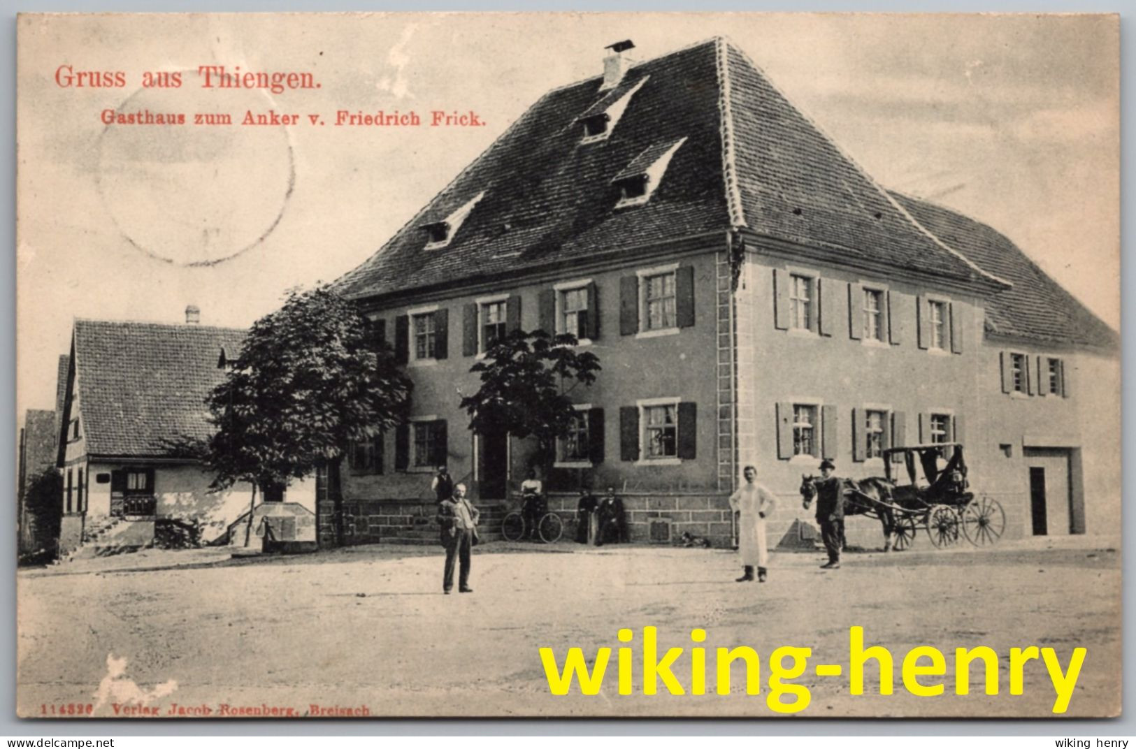 Waldshut Tiengen - S/w Gasthaus Zum Anker - Mit Pferdekutsche Und Fahrradfahrer - Thiengen - Waldshut-Tiengen