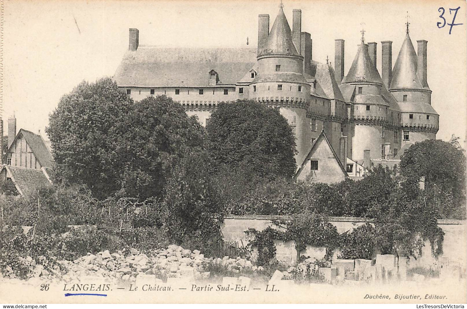 FRANCE - Langeais - Le Château - Partie Sud-Est - Carte Postale Ancienne - Langeais