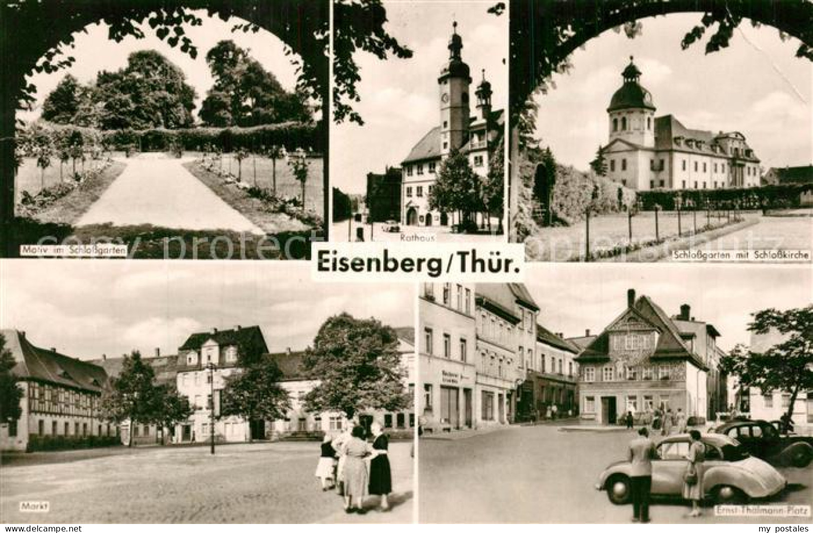 73572587 Eisenberg Thueringen Motiv Im Schlossgarten Schlosskirche Markt Rathaus - Eisenberg