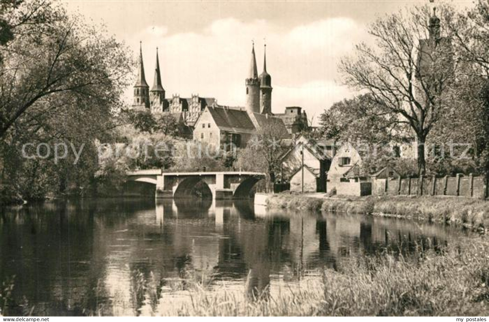 73572547 Merseburg Saale Blick Ueber Die Saale Auf Schloss Und Dom Merseburg Saa - Merseburg