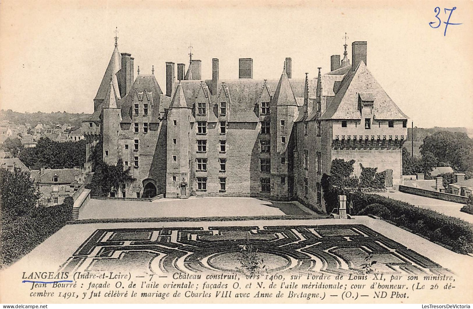 FRANCE - Langeais - Le Château - Vue Générale - Carte Postale Ancienne - Langeais