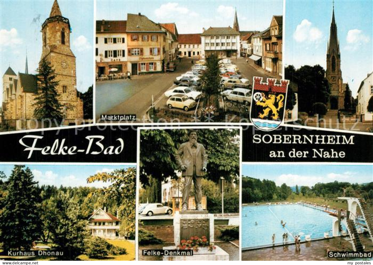 73571974 Sobernheim Felke Bad Kurhaus Dhonau Marktplatz Kirche Felke Denkmal Sch - Bad Sobernheim