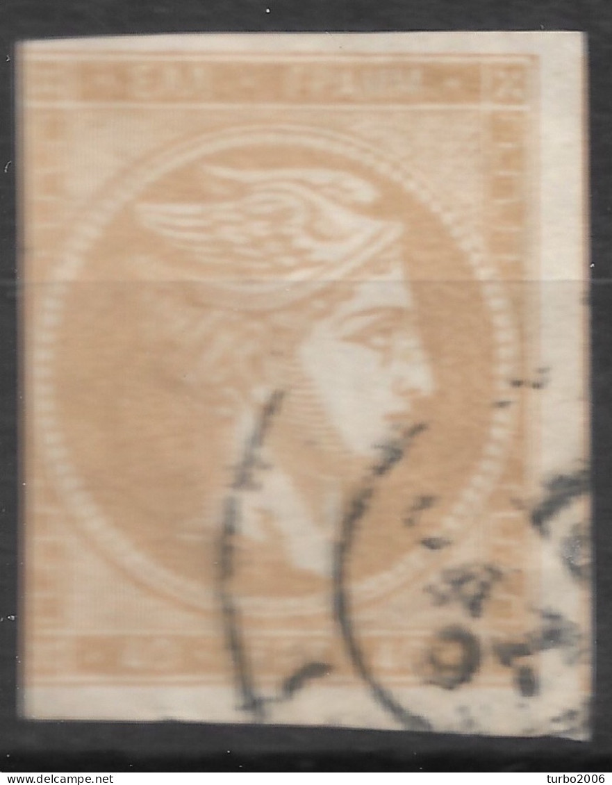 GREECE 1875-80 Large Hermes Head On Cream Paper 40 L Grey Bistre Vl. 66 A / H 52 A - Usati