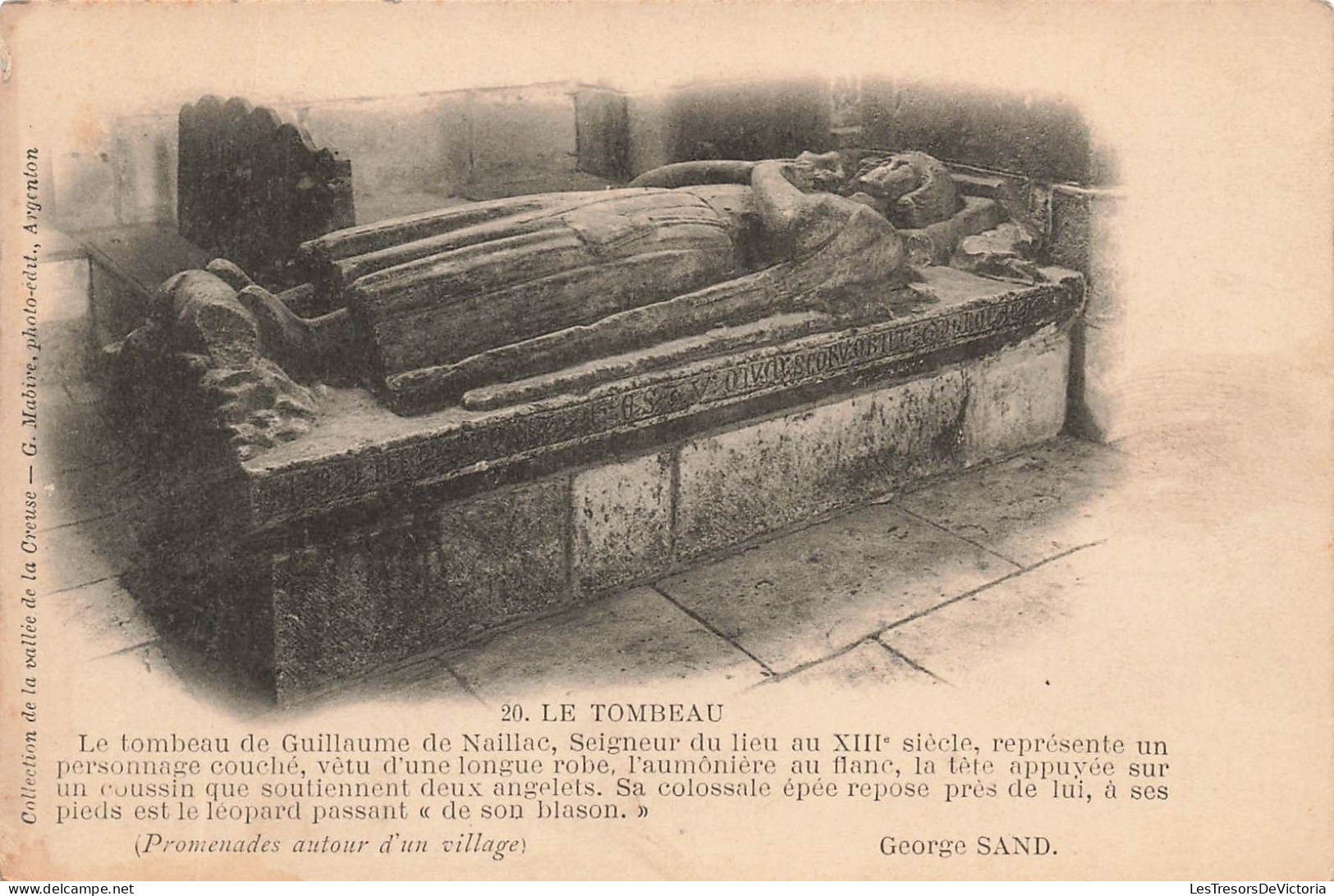 FRANCE - Gargilesse (Indre) - Le Tombeau - Le Tombeau De Guillaume De Naillac - Carte Postale Ancienne - Chateauroux