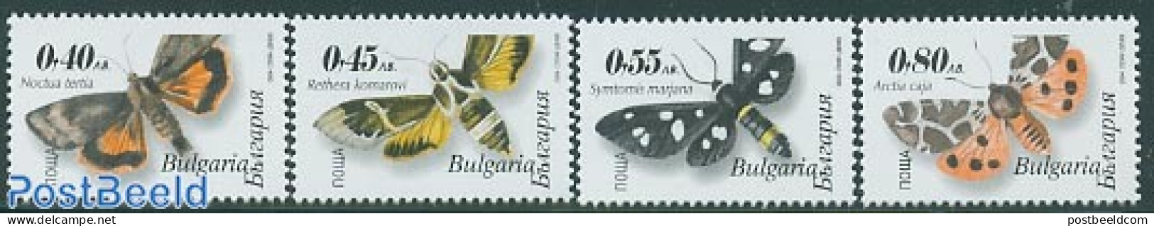 Bulgaria 2004 Butterflies 4v, Normal Perforation, Mint NH, Nature - Butterflies - Unused Stamps