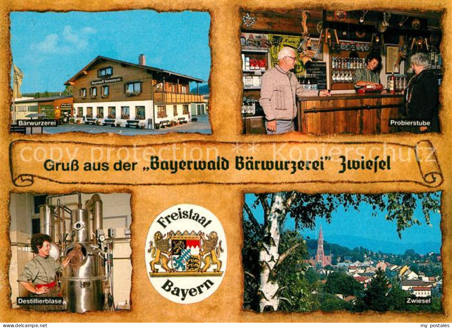 73569572 Zwiesel Niederbayern Bayerwald Baerwurzerei Wappen Stadtpanorama Zwiese - Zwiesel