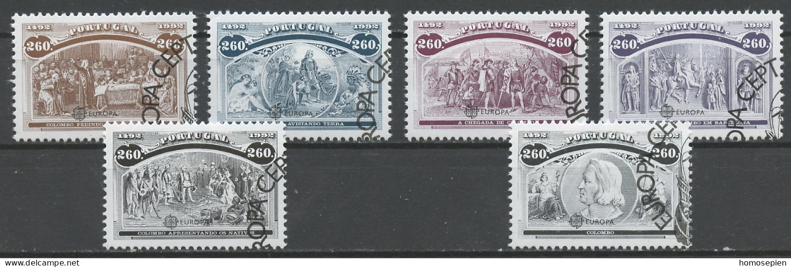 Portugal 1992 Y&T N°1898 à 1903 - Michel N°1928 à 1933 (o) - Découverte De L'Amérique - Used Stamps