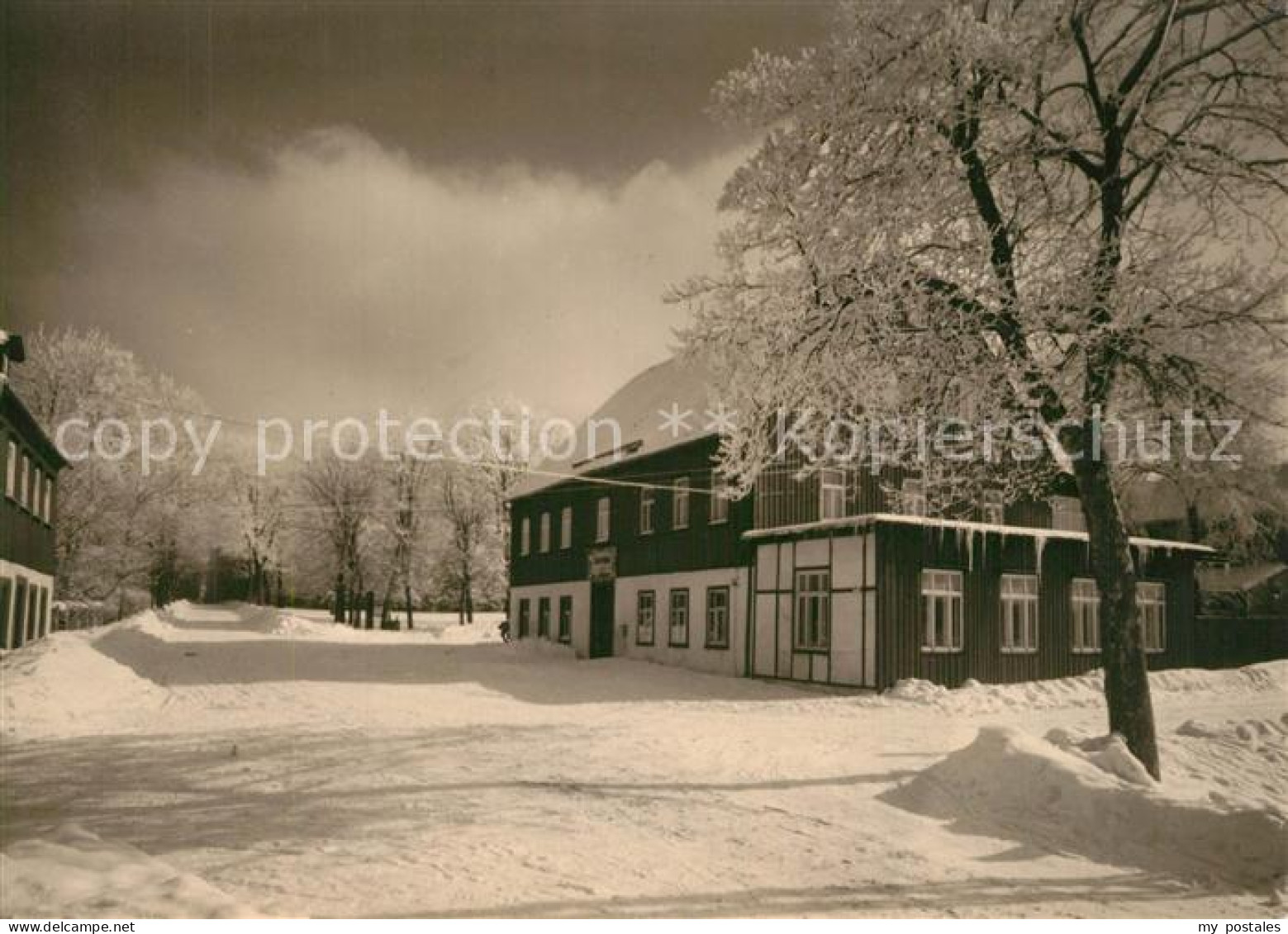 73567080 Schwarzenberg Erzgebirge Gaststaette Jaegerhaus Winterlandschaft Handab - Schwarzenberg (Erzgeb.)