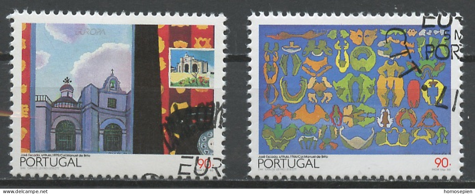 Portugal 1993 Y&T N°1937 à 1938 - Michel N°1959 à 1960 (o) - EUROPA - Usado